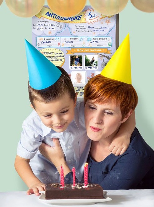 Плакат для заполнения ко Дню Рождения - Мой Год, формат А2, унисекс  